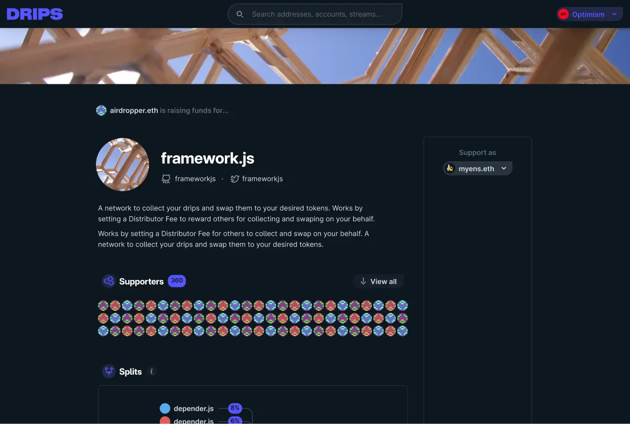 Drips Funding Profile
