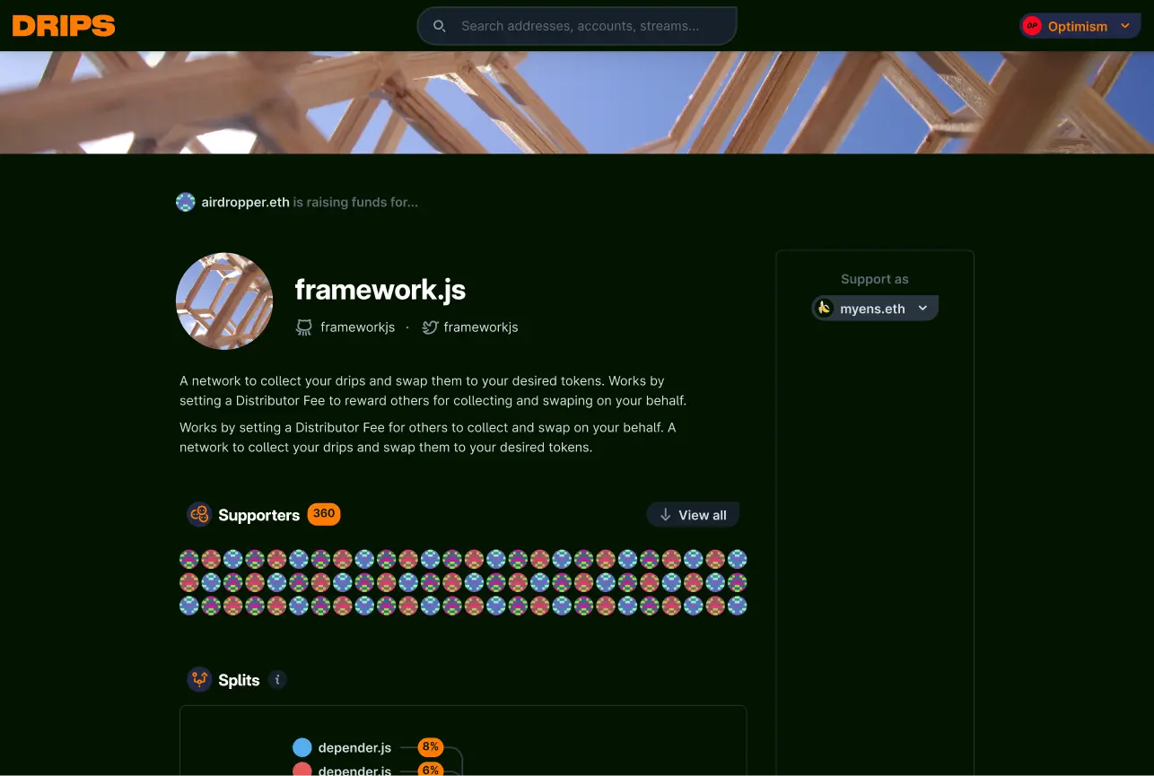 Drips Funding Profile